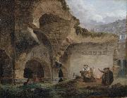 Hubert Robert, Washerwomen in the Ruins of the Colosseum